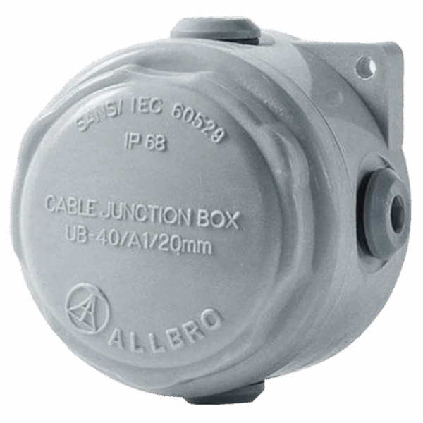 CCG Utility 4‑Way Junction Box – 25 mm Conduit, IP66/IP68, Grey - Key ...