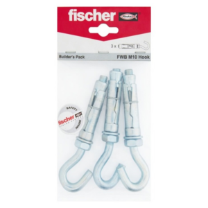 Fischer FWB M8 Hook Wallbolt – Builder’s Pack