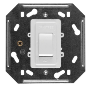Crabtree Classic Stove Isolator – 30 A, 2‑Pole, 4×4, White
