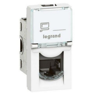 Legrand Arteor RJ45 Socket – Cat 6 UTP, 1‑Module, White