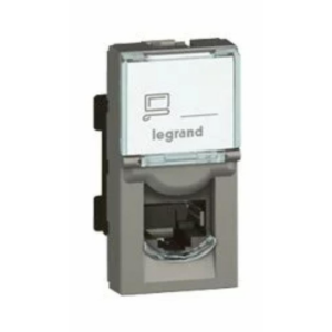 Legrand Arteor RJ45 Socket – UTP Cat6, 1‑Module, Magnesium
