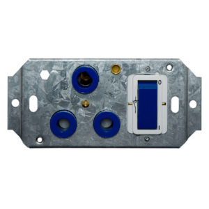 Crabtree Classic SSO – 1×16A Dedicated, Horizontal, 4×2, Blue