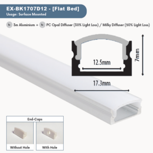 3M LOW ALUM SURFACE EXTRUSION CURVER DIFFUSER 117.3MM X 12.5MM X 7MM (ODXIDXH)