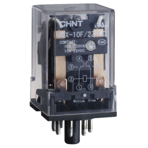 Chint Miniature Power Relay – 8 Round Pin, 24VAC, 10A