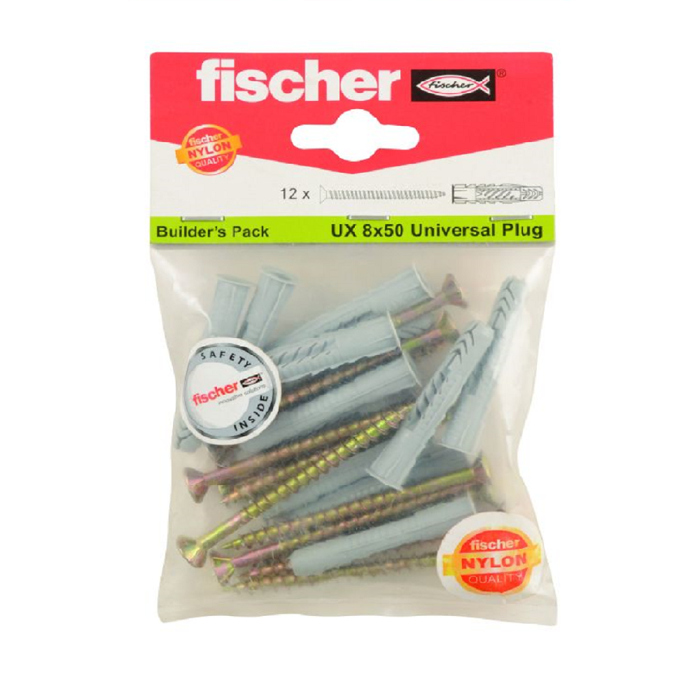 Fischer DuoPower 10×50 Nylon Plug – Builder’s Pack