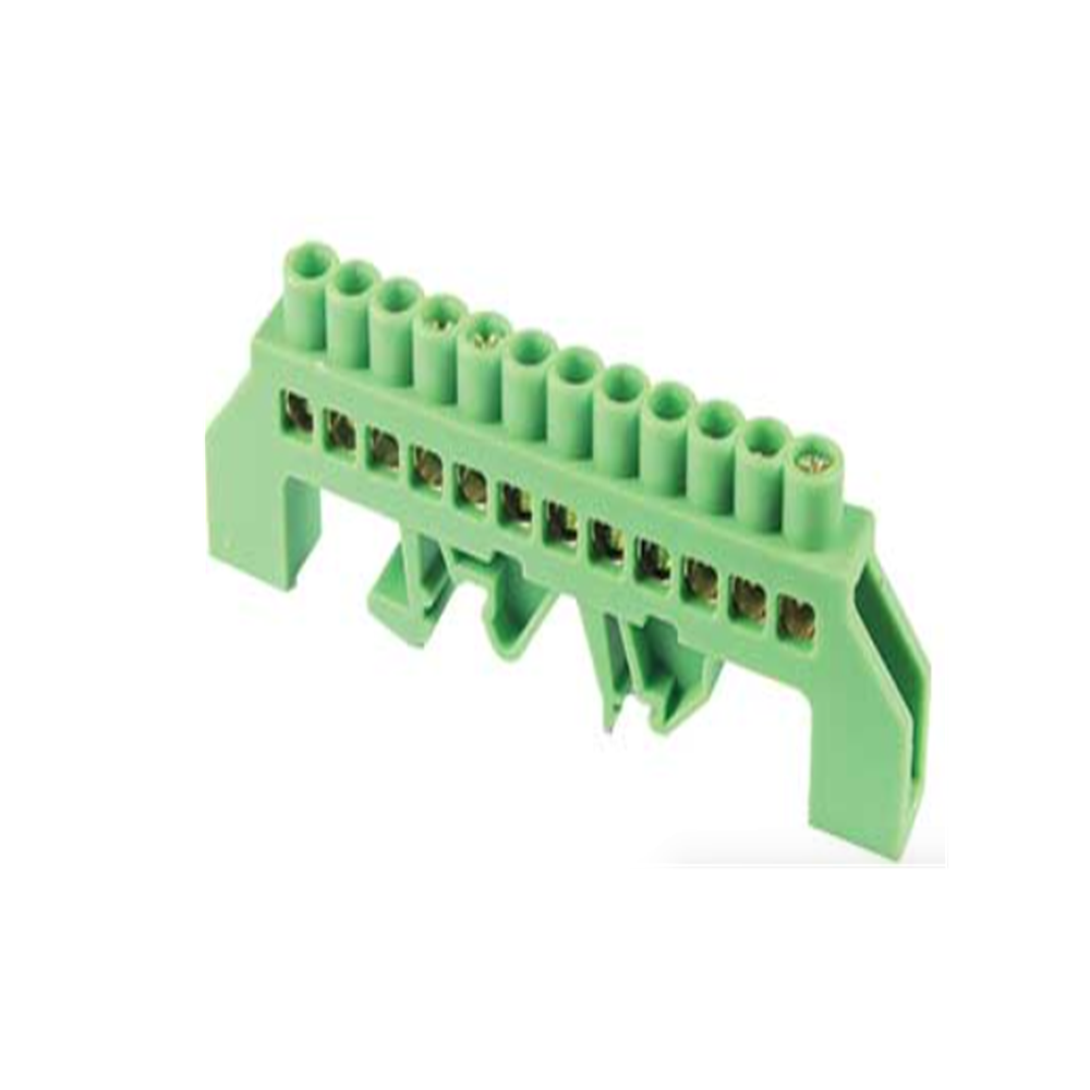 12-Way Green Earth Bar – 6x9mm, 16mm DIN Mount