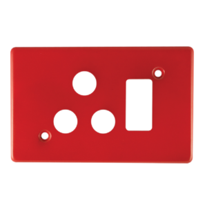Crabtree Classic SSO 1×16A RSA Horizontal Cover Plate – 4x2, Red