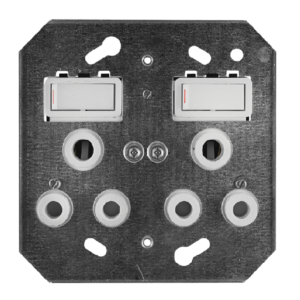 Crabtree Classic Double SSO 2×16A RSA – 4×4, White
