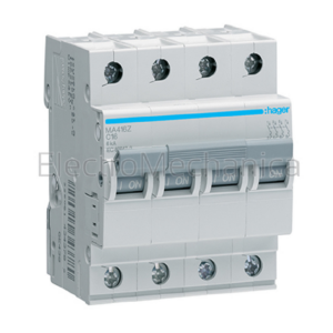 Hager Miniature Circuit Breaker (MCB) – 32A, 4 Pole, 6kA, C-Curve