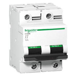 Schneider C120N 2P C-Curve MCB, 100A (10kA)