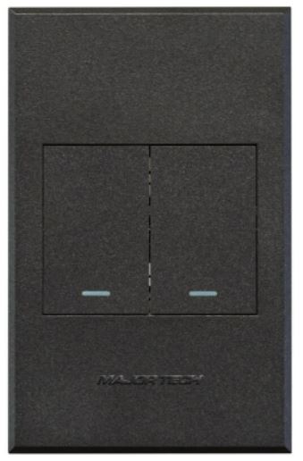 Veti 3 – 2 Lever 2‑Way Switch 2×4 Graphite Complete