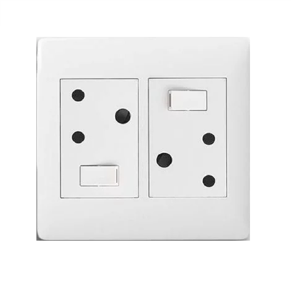 Legrand Ysalis Double Switched RSA Socket (Old Standard), 4×4 White