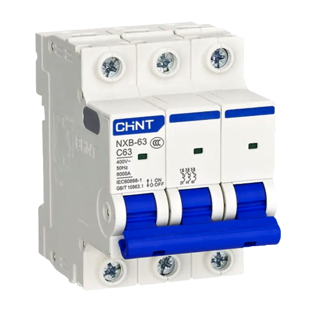 Chint 25 A 3‑Pole C‑Curve MCB 6kA