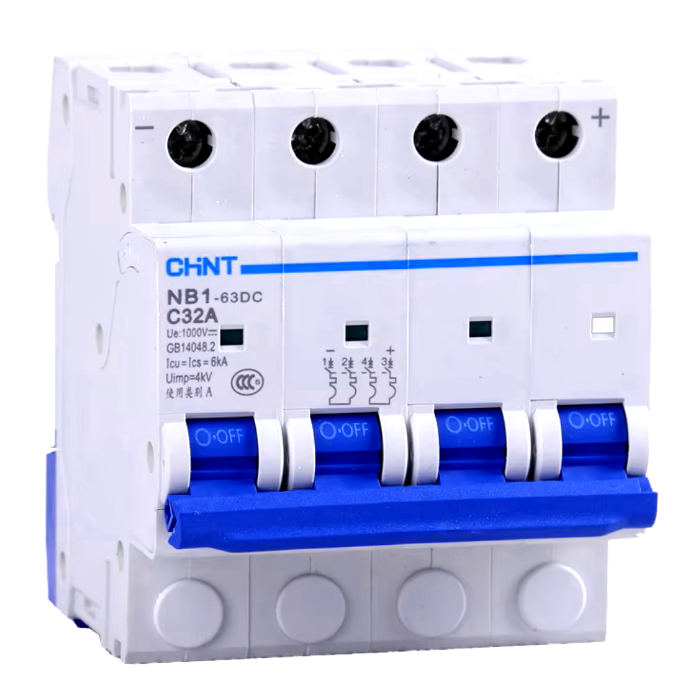 Chint PV DC Circuit Breaker – 25A, 4P, 1000V DC, 6kA