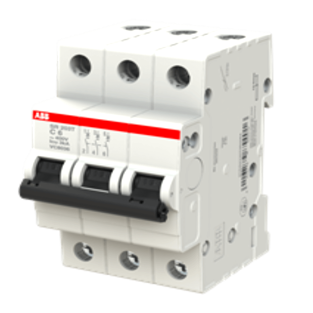 ABB 16 A 3‑Pole MCB – C‑Curve, 3 kA, DIN Rail Mount