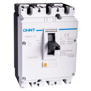 Chint MCCB – DC 250A, 3 Pole, TM Adjustable, 750V DC, 50kA, Frame 250S