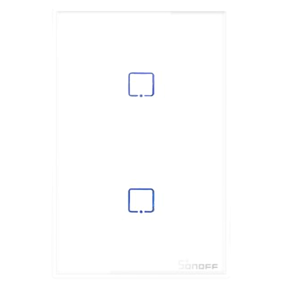 Sonoff 2-Lever (2 Gang) Touch Switch – White, Wi-Fi & RF, 2.4 GHz