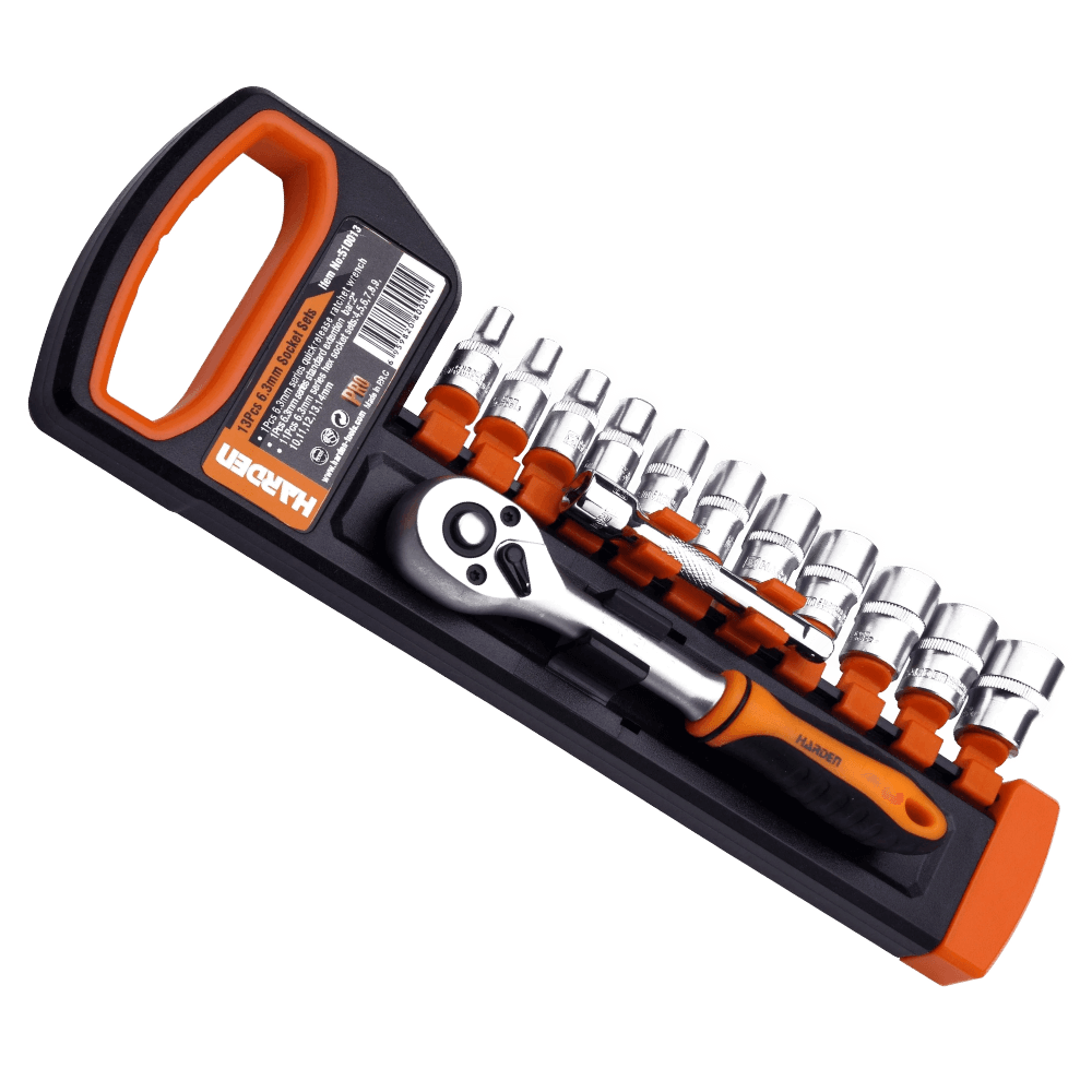 Ruwag Harden 13‑piece 1/4″ Drive Hex (6.3 mm) Socket Set with