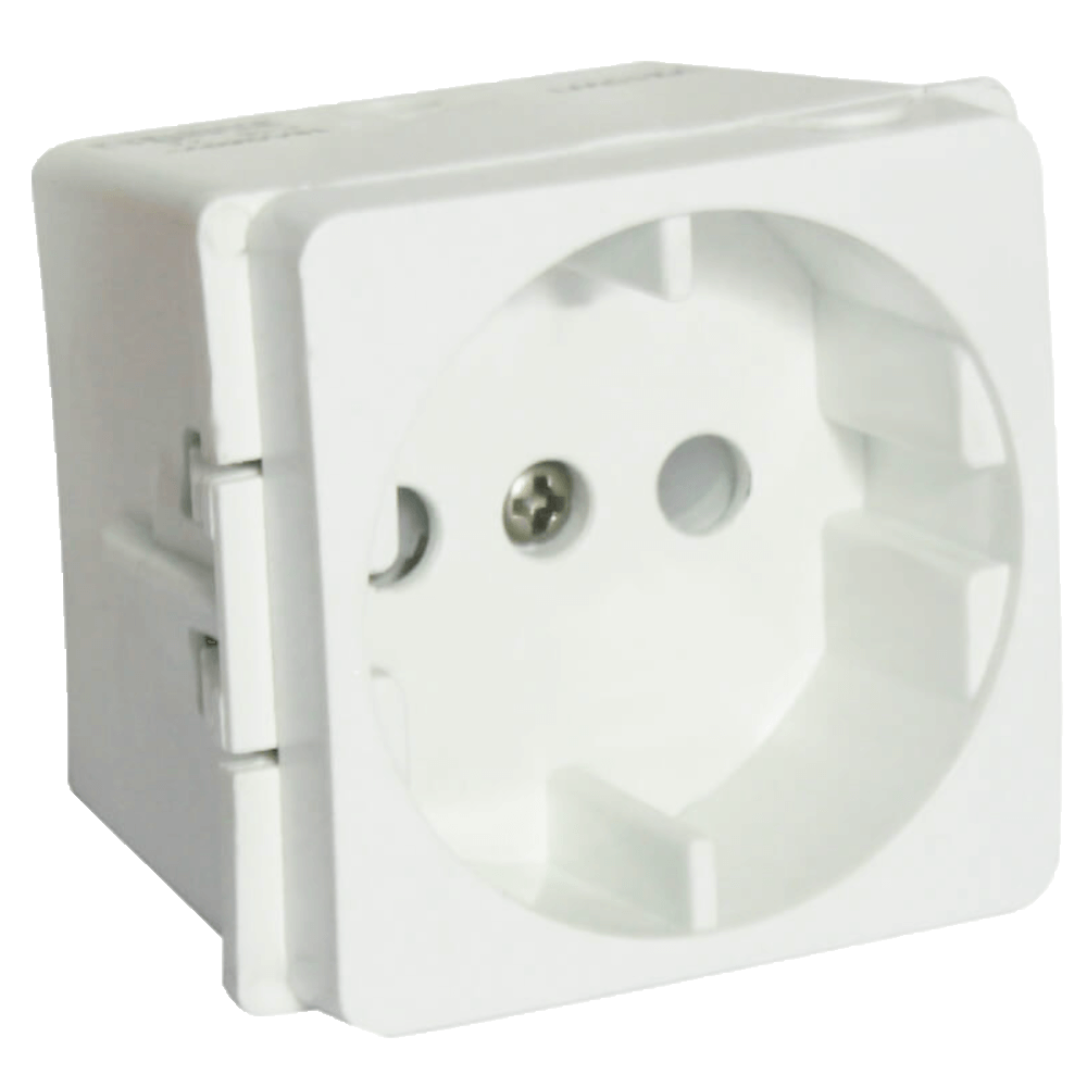 Veti 1 - 16A Schuko Socket Outlet White