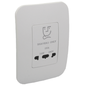 Veti 1 - Shaver Wall Socket C/W Cover White