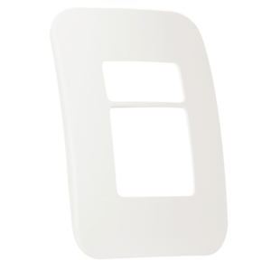 Veti 1 – Two Module Cover Plate (1 Single, 1 Double) White