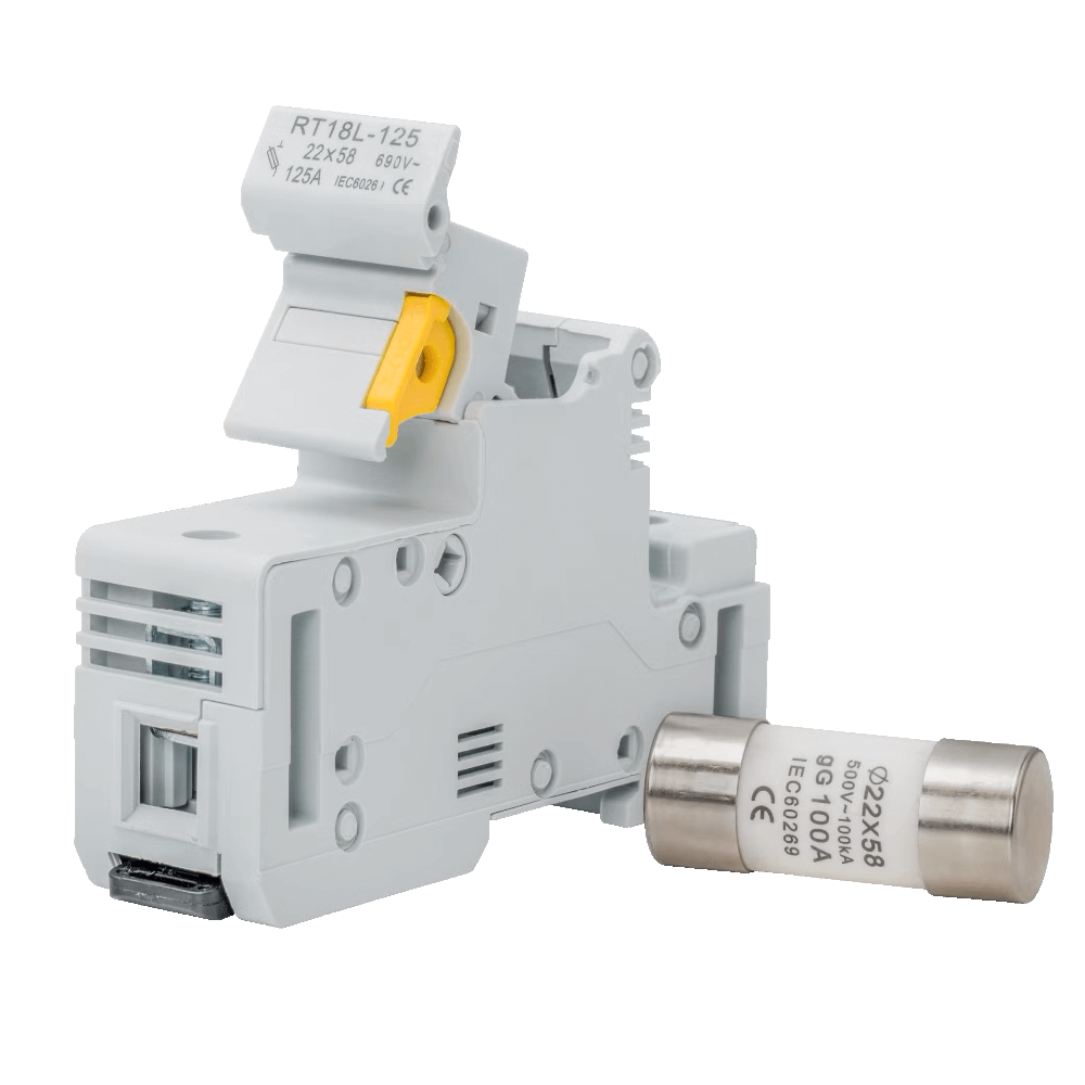 Riken 1‑Pole 22 × 58 mm Fuse Holder – 125 A / 690 VAC