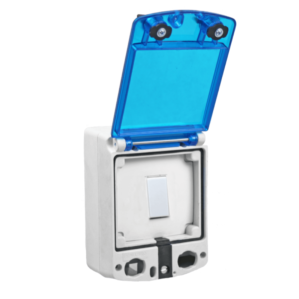 Isolation Plug Box Allbro Stealth Isolator Box – Clear Blue Lid - Key Electric Online