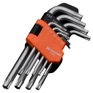 Ruwag Harden 9‑Piece Medium‑Length Torx Key Set (T10–T50)