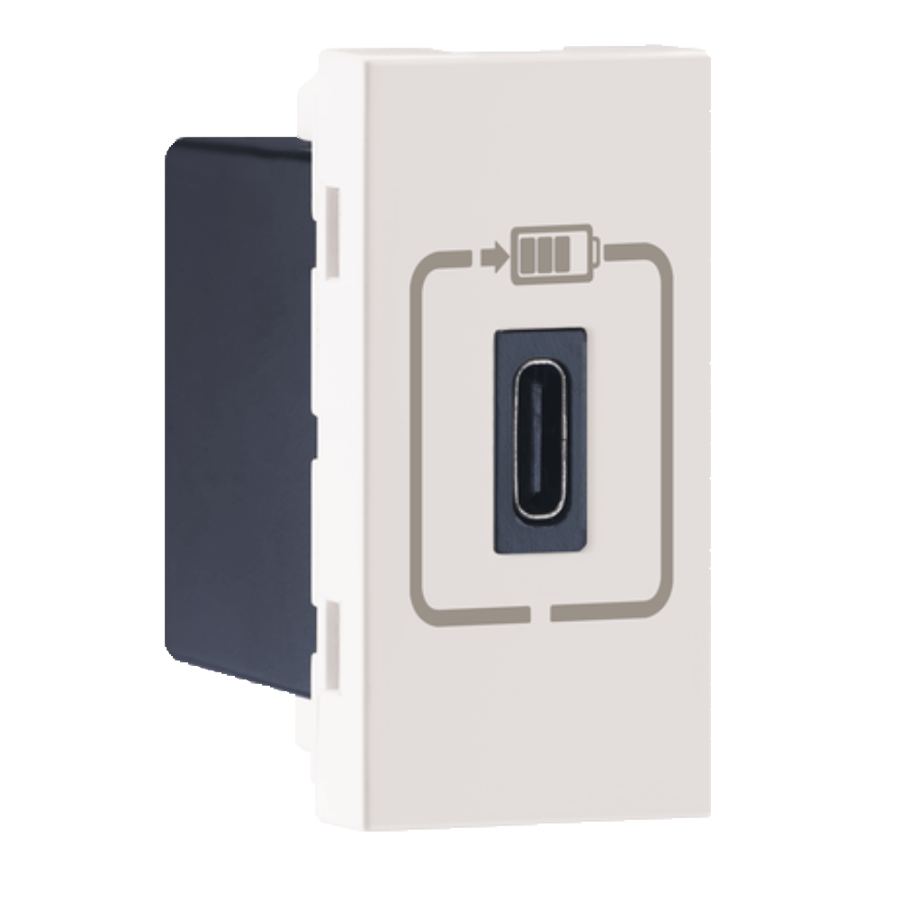 Legrand Arteor USB‑Type C Charger – 1‑Module, White