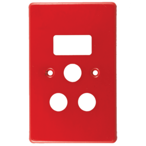 Crabtree Classic SSO 1×16A RSA Vertical Cover Plate – 4x2, Red