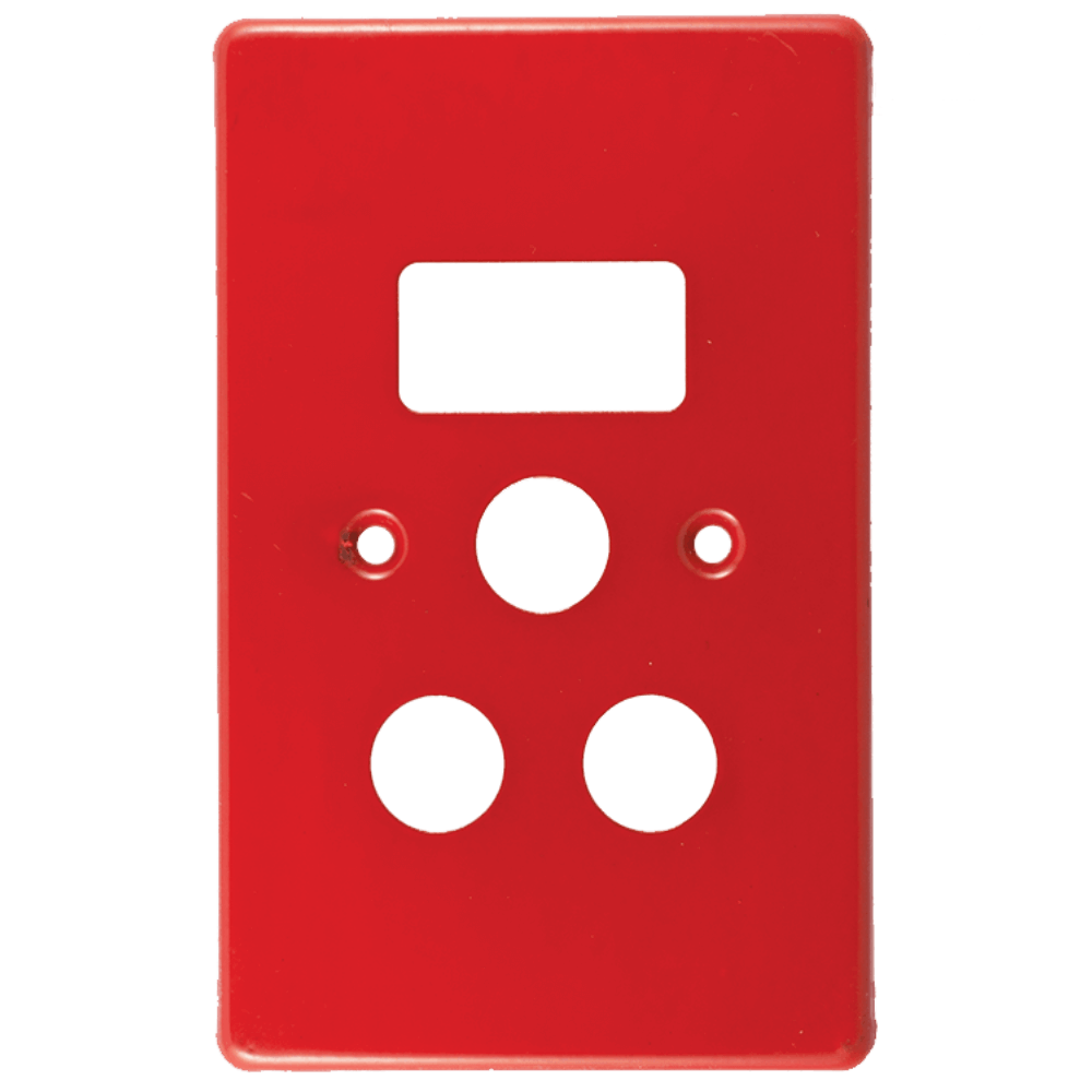 Crabtree Classic SSO 1×16A RSA Vertical Cover Plate – 4x2, Red
