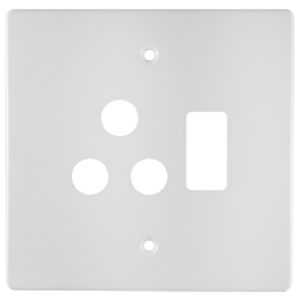 Crabtree Classic Single SSO 1×16A RSA Cover Plate – 4x4, White