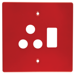 Crabtree Classic Single SSO 1×16A RSA Cover Plate – 4x4, Red