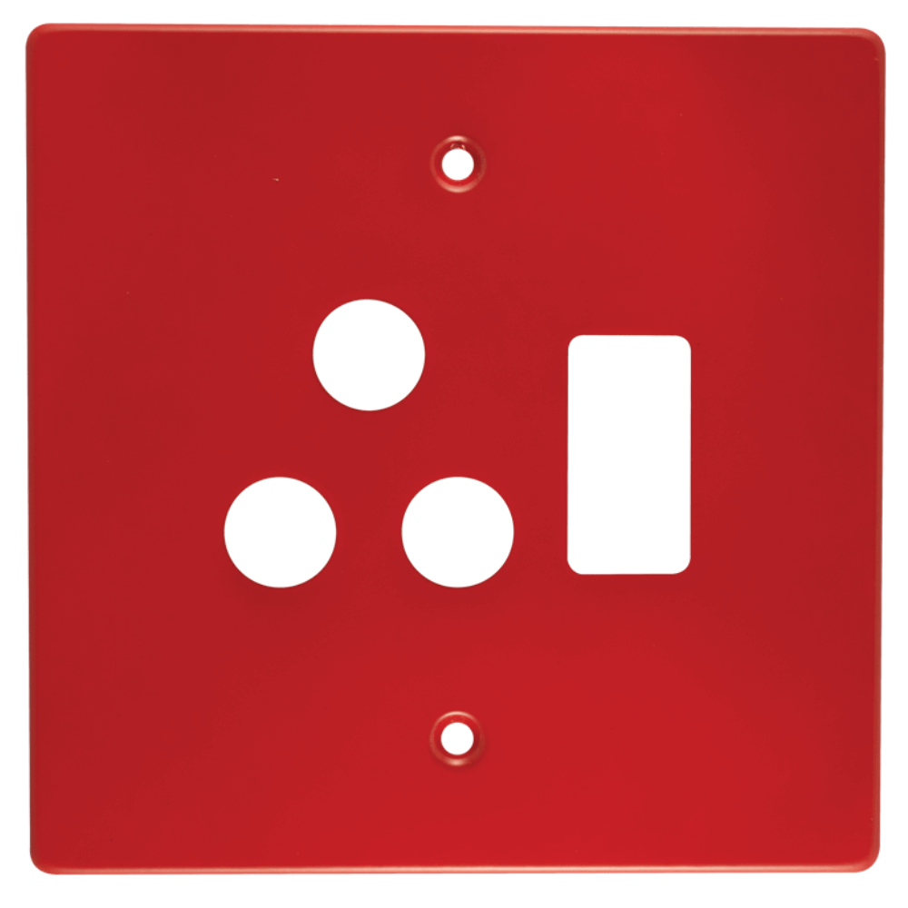 Crabtree Classic Single SSO 1×16A RSA Cover Plate – 4x4, Red
