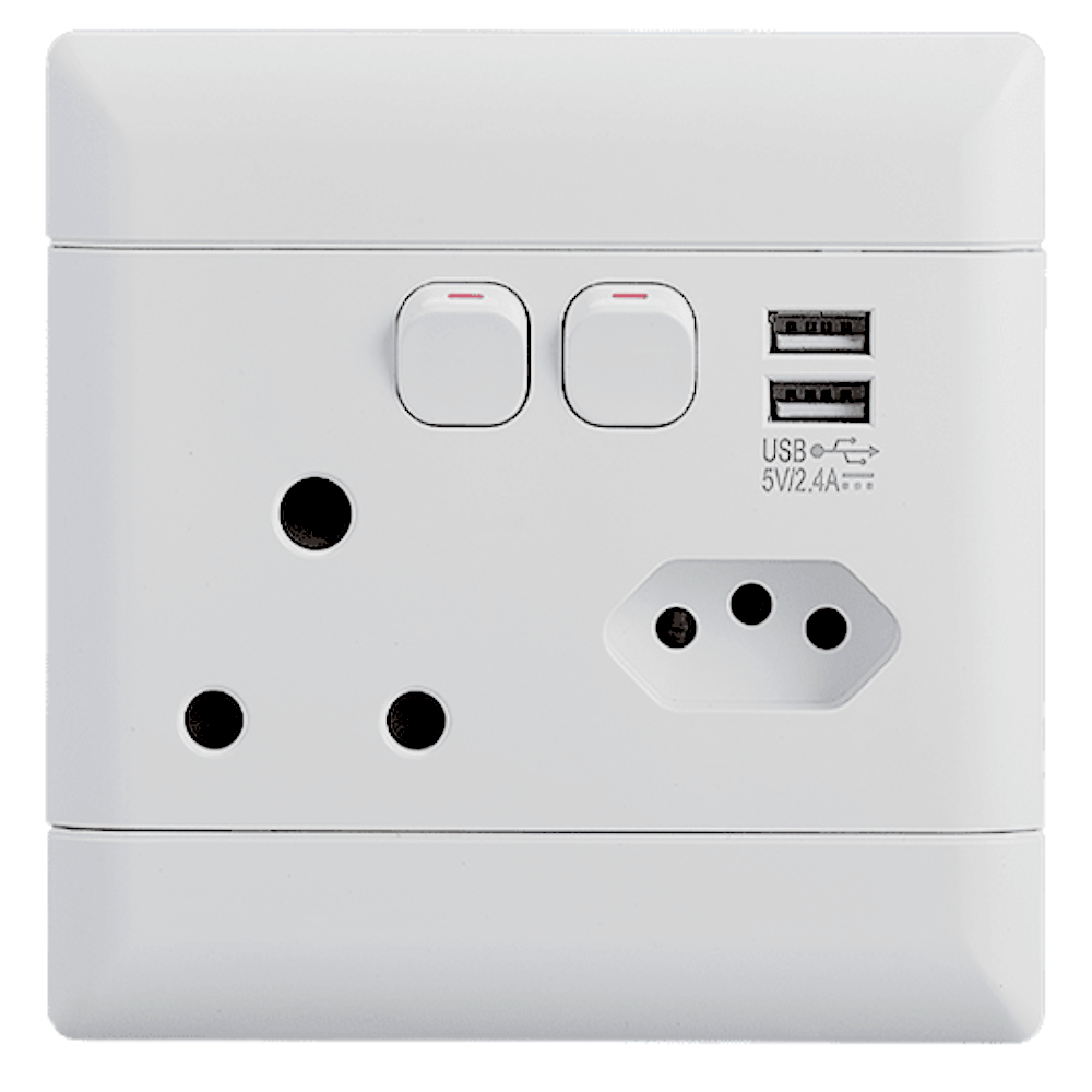 Neu SSO Single + Euro + USB (A;C Type FC) 100×100 NESSE2U44