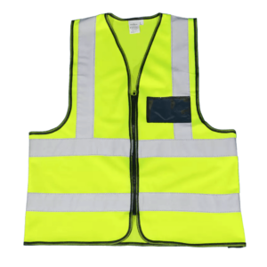 Premium Reflective Safety Vest – Lime with Zip & ID Pocket (Size XL)