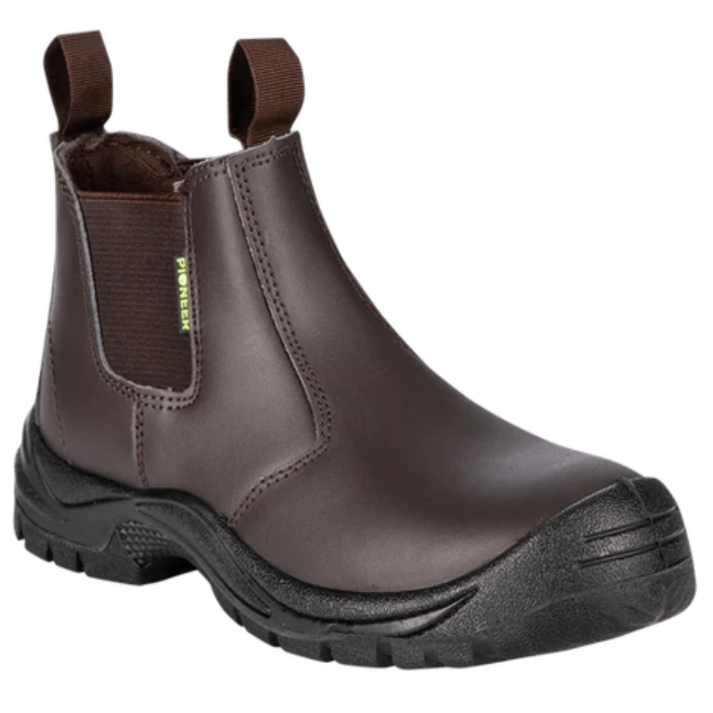 AUSTRA Chelsea Pull-On Safety Boots – Brown (Size 7)