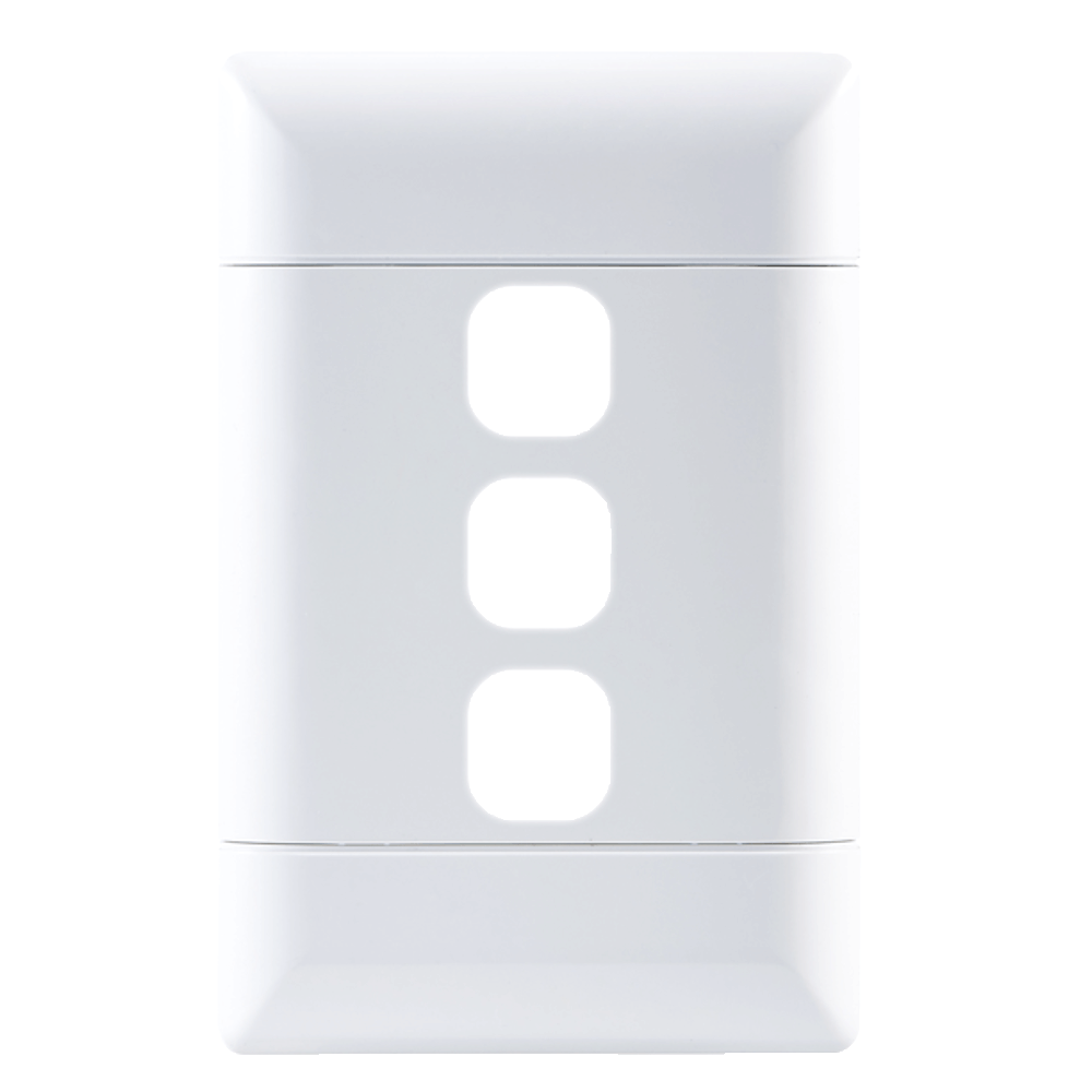 NEU 3 Lever Grid Plate 4x2 – White