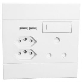 Veti 2 – Combo SSO 1×16A RSA 2×16A V‑Slim 2×2100mA USB 4×4 White