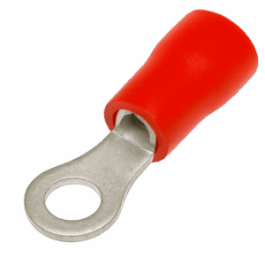 Insulated Red Ring Lug – 4 mm Terminal