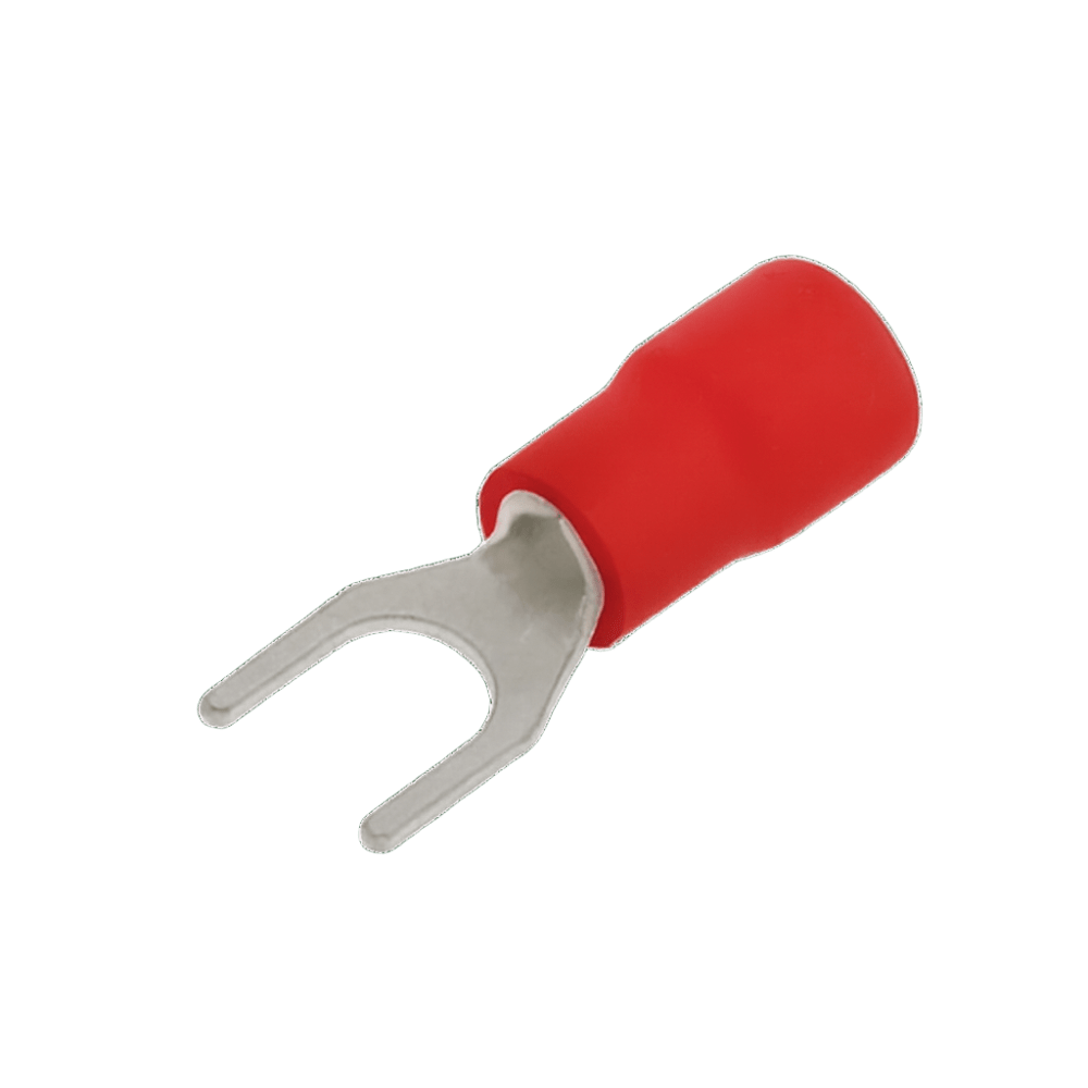 Insulated Red Forked Spade Terminal – 5 mm