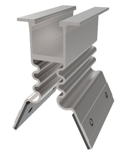 LX Solar – IBR Mount Bracket Tall Trap (Short Rail + EPDM, M6 × 4 Holes)