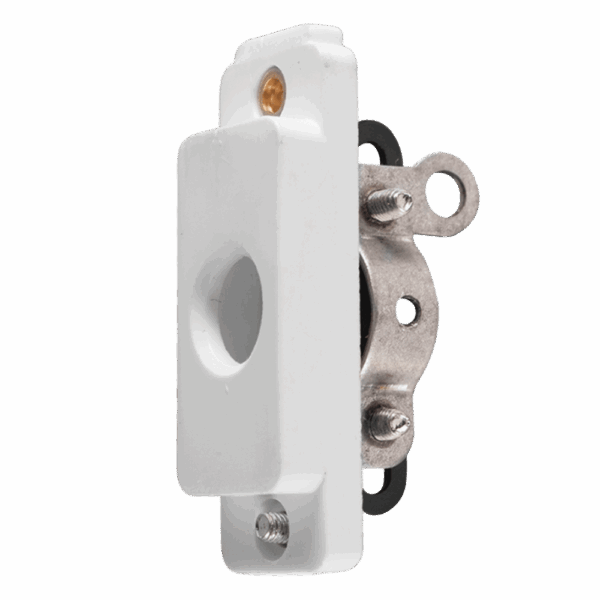Crabtree Classic Module Cord Grip – Screw‑In, White - Key Electric Online