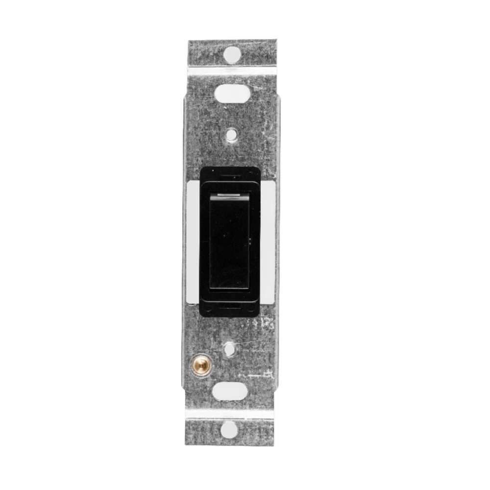 Crabtree Classic 1‑Lever 1‑Way Switch – 4×2, Black
