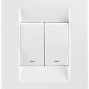 Crabtree Topaz 2‑Lever 2‑Way Switch – 4×2 White