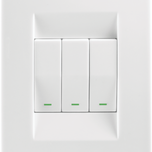 Crabtree Topaz 3‑Lever 2‑Way Switch – 4×2 White
