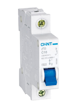 Chint DIN Circuit Breaker – 16A, 1P, C-Curve, 3kA