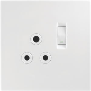 Crabtree Topaz Single Switched Socket Outlet 16A – RSA 4×4 White