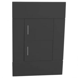 Veti 2 – 2 Lever 1‑Way Switch 4×2 Charcoal