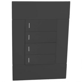 Veti 2 – 4 Lever 1‑Way Switch 4×2 Charcoal